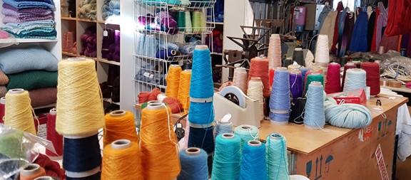 Workroom at Wagtail Yarns